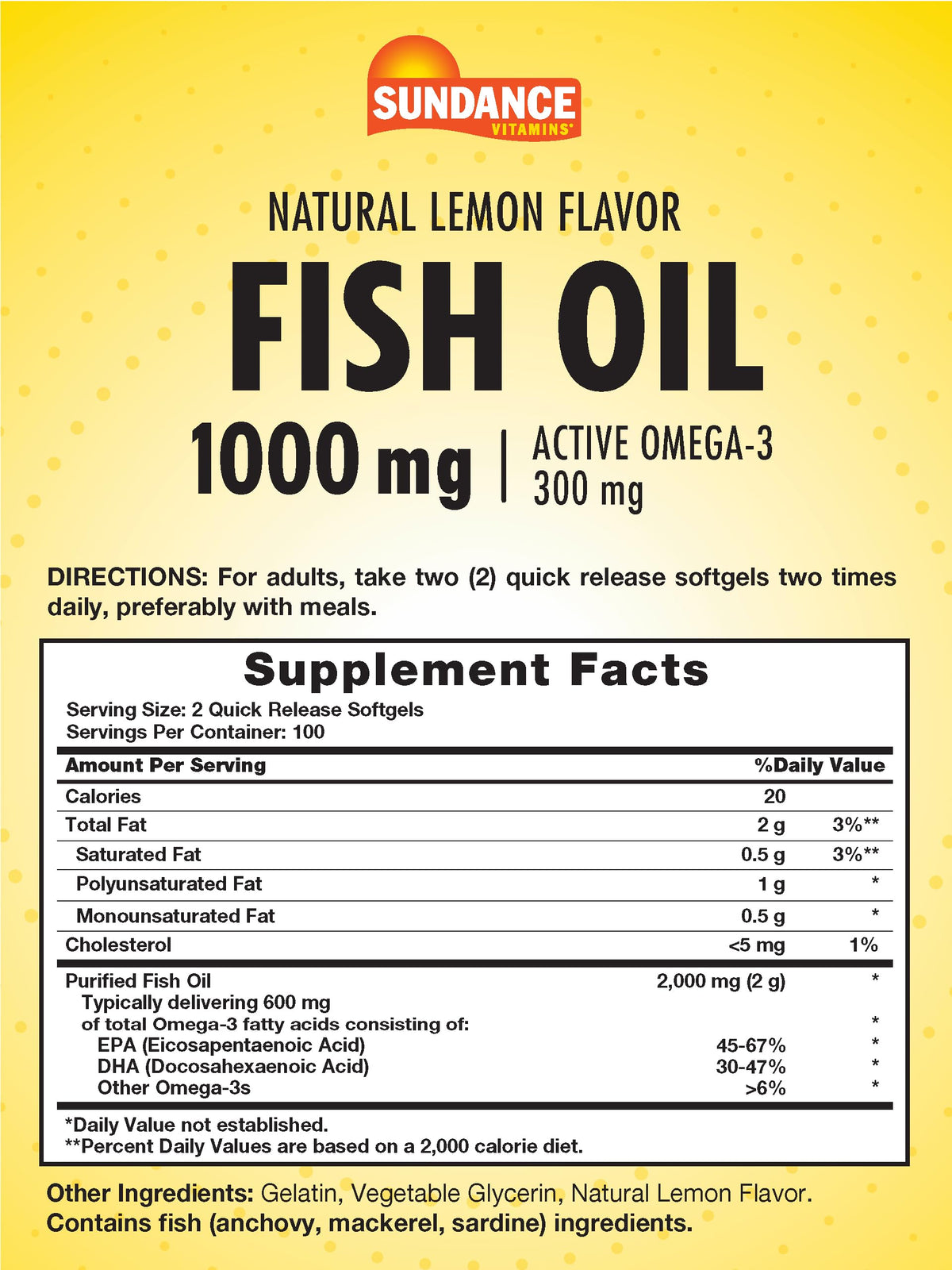 Fish Oil Softgels 1000mg Omega-3 200 Softgels M4420