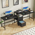 Two Person Desk with Charging Station D708