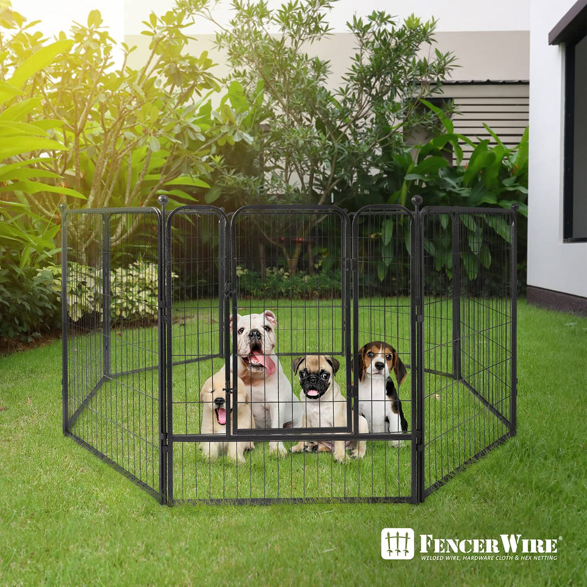 Foldable Metal Pet Playpen with Gate A8395