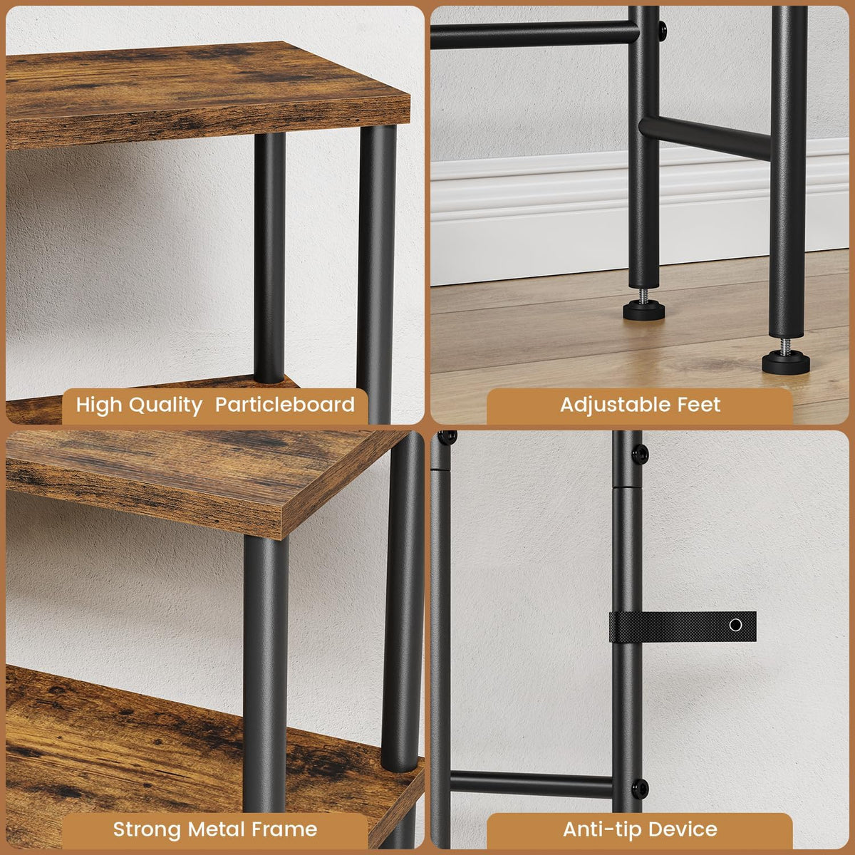 Narrow 15.7" 2-Tier Console Table Z56708