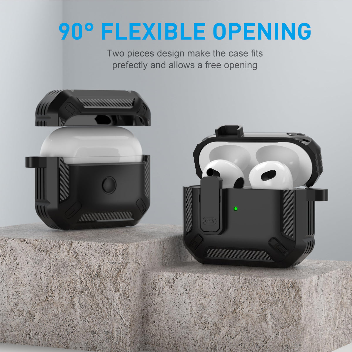 Black Magnetic AirPods 3 Case V902
