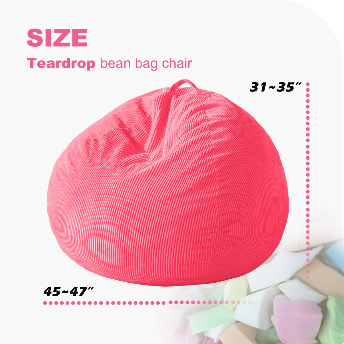 4FT Bean Bag Chair with Handle N98497