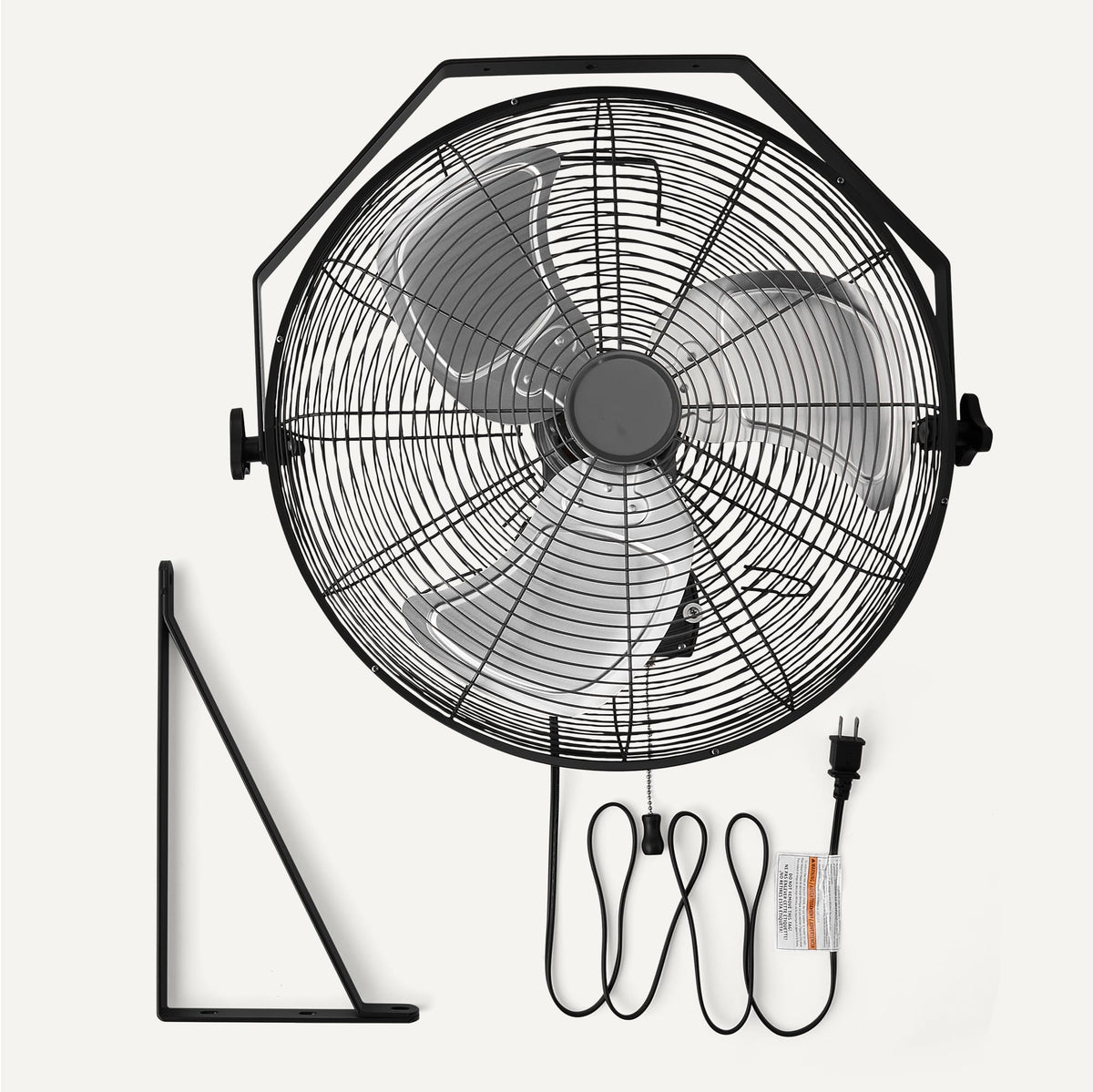 18" Indoor Wall-Mounted Industrial Fan with Three Speeds T8801
