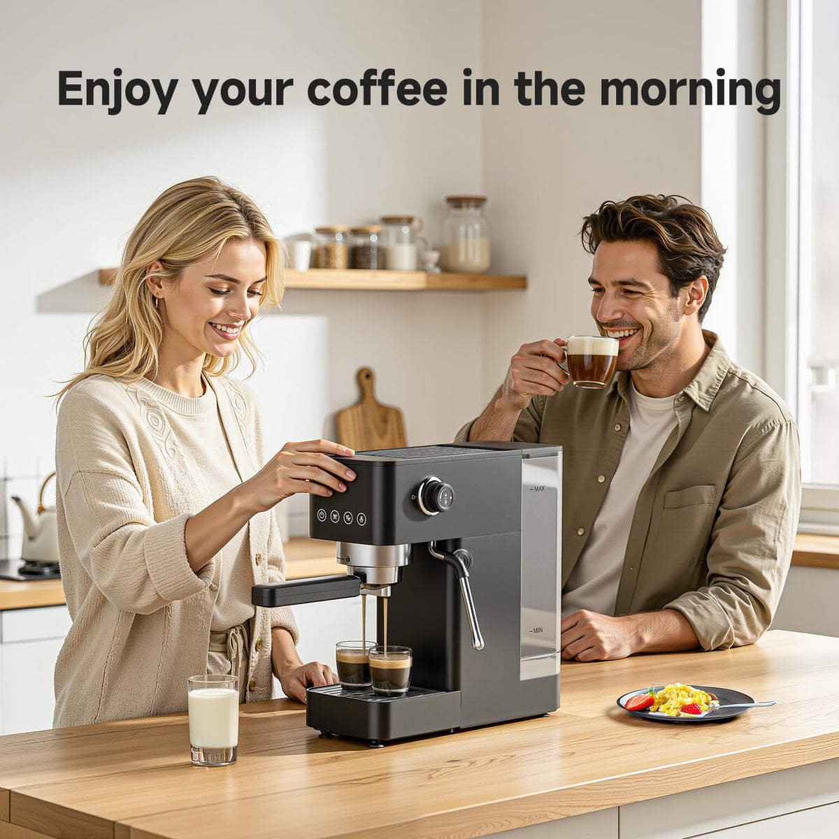 Compact 20 Bar Espresso Machine with Milk Frother X8994
