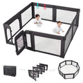 Foldable Adjustable 8-Panel Baby Playpen with Mesh S9302