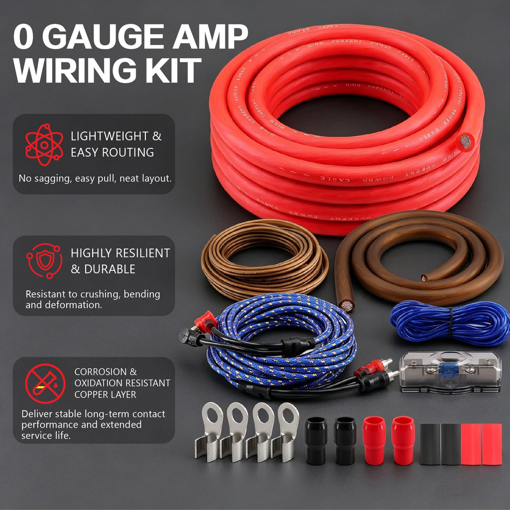 0 Gauge CCA Amplifier Wiring Kit Y750
