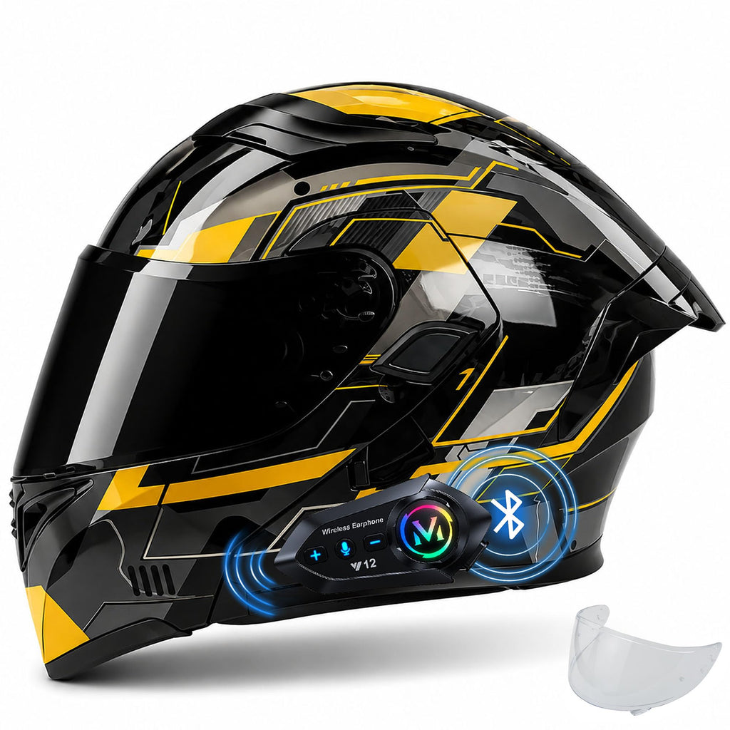 Bluetooth Modular Flip Up DOT Approved Full Face Motorcycle Helmet Z26910
