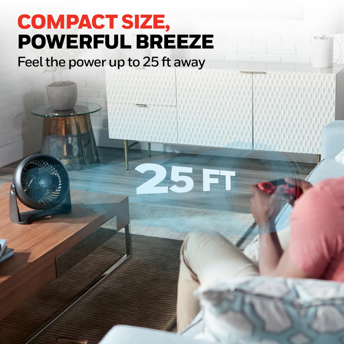 Black 3 Speed Tabletop Air Circulator Fan C81193