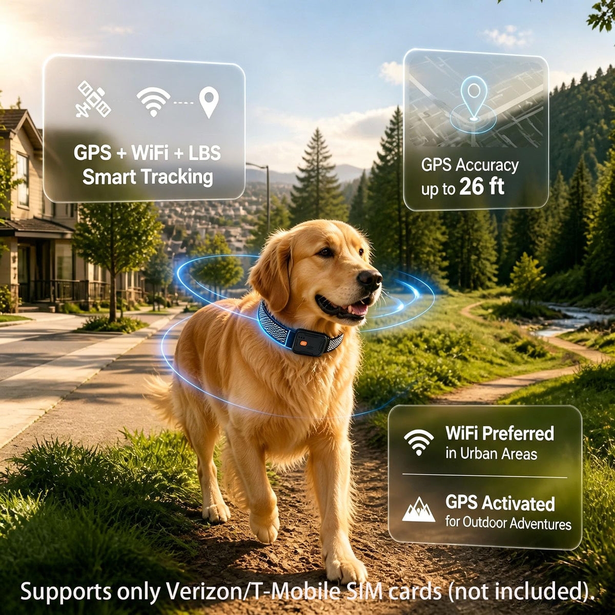 GPS Dog Collar & Pet Tracker Black L255653