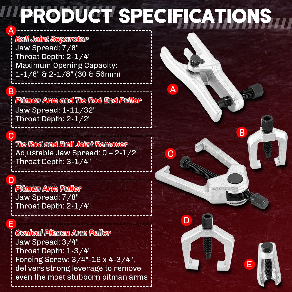 5-in-1 Ball Joint Separator P826