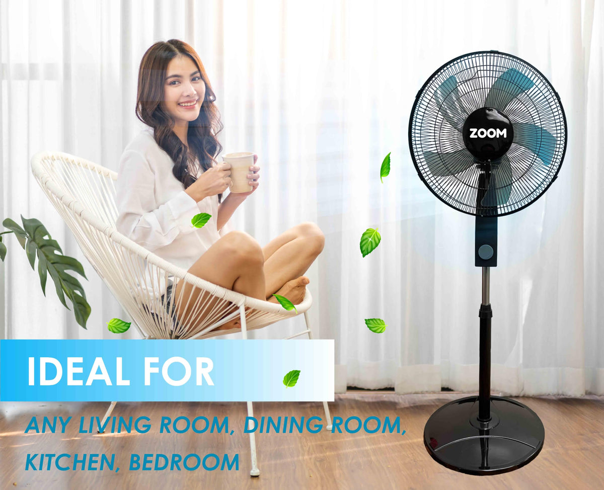 Black 2 Pack 16 inch Pedestal Stand Fan E88190