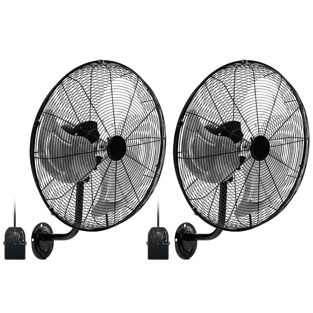 20 Inch 3-Speed Oscillating Metal Wall Fan Q7624