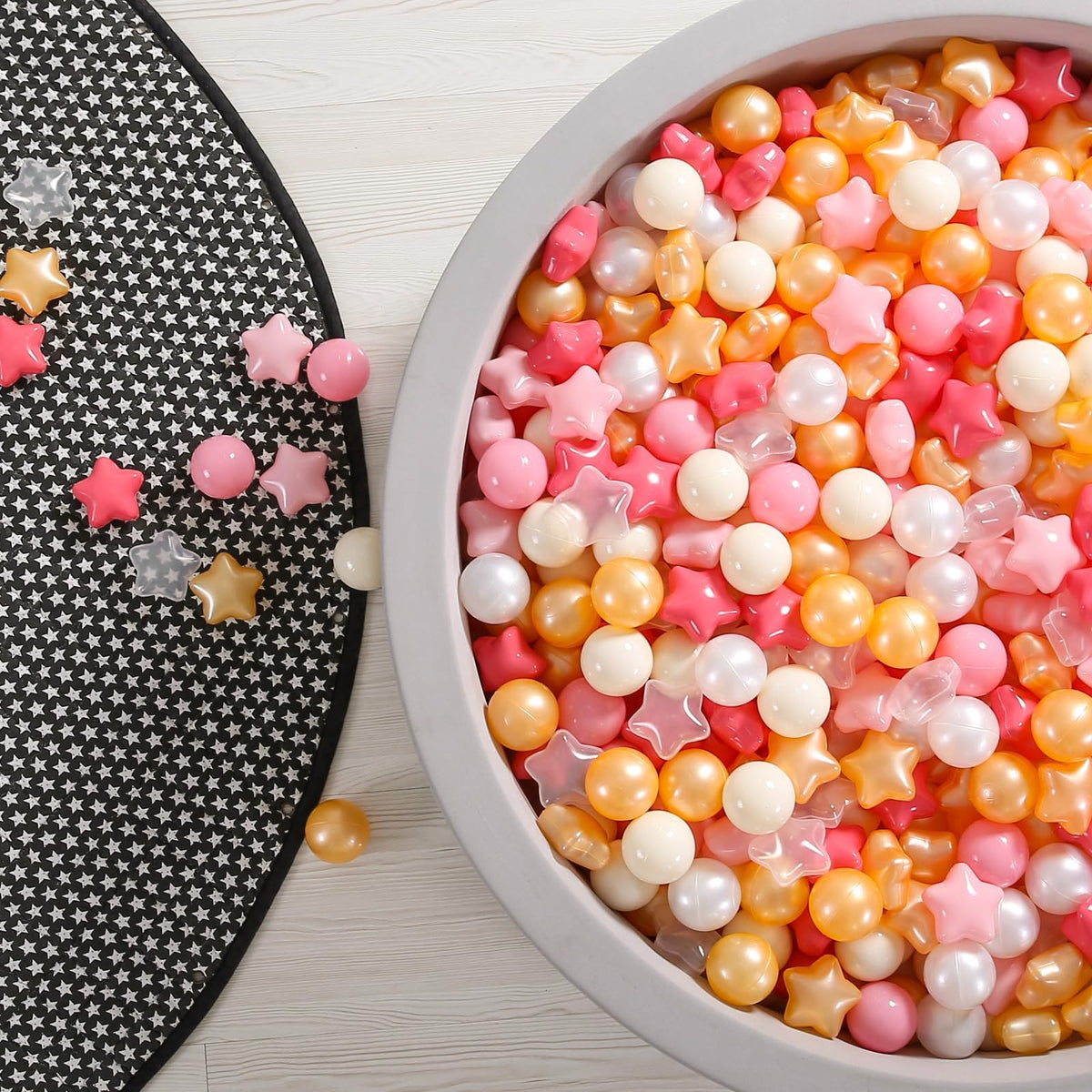 100PCS Phthalate-Free BPA-Free Non-Toxic Crush Proof Plastic Ball Pit Balls Q172
