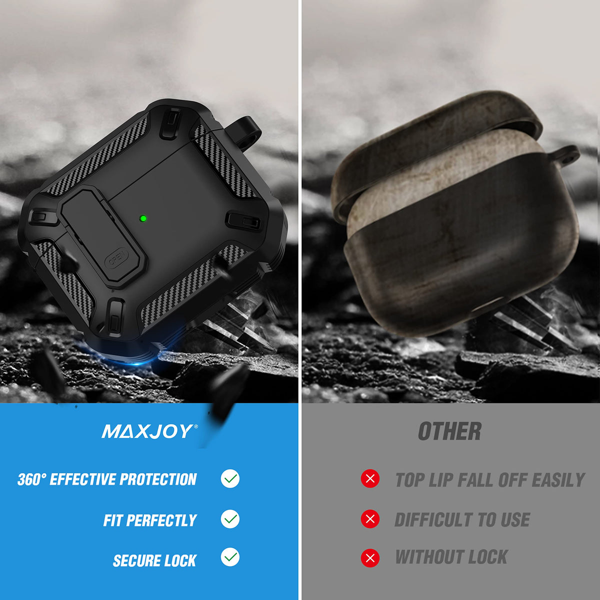 Black Magnetic AirPods 3 Case V902