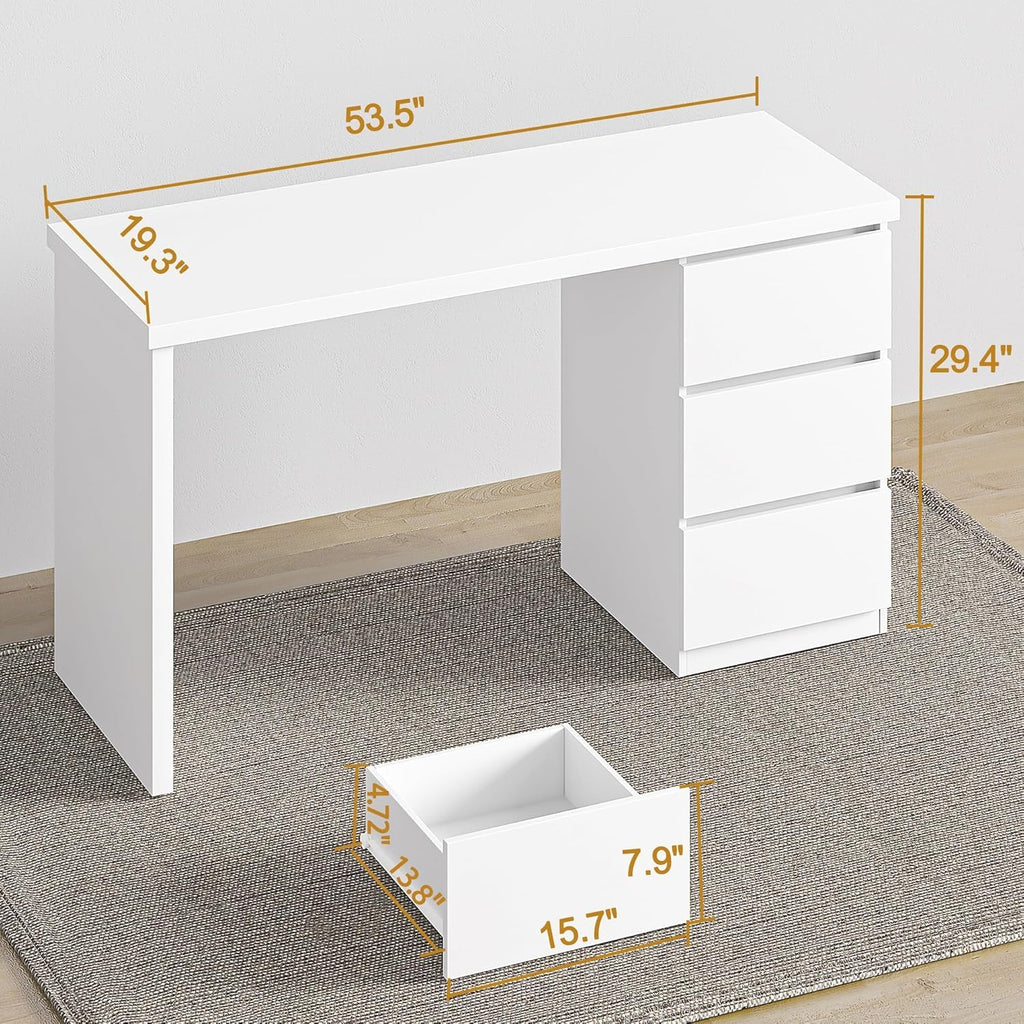 White Desk with Drawers E410203