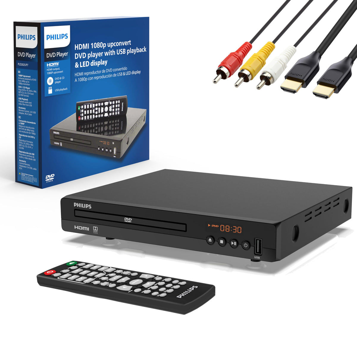 DVD Player with HDMI Port 1080P All Region USB Input Remote Control O149
