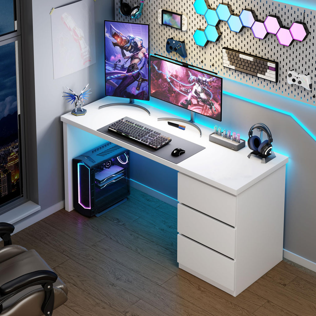 White Desk with Drawers E410203