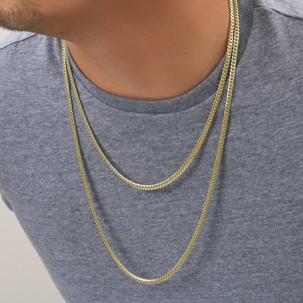 10K Yellow Gold Cuban Link Chain Necklace G645