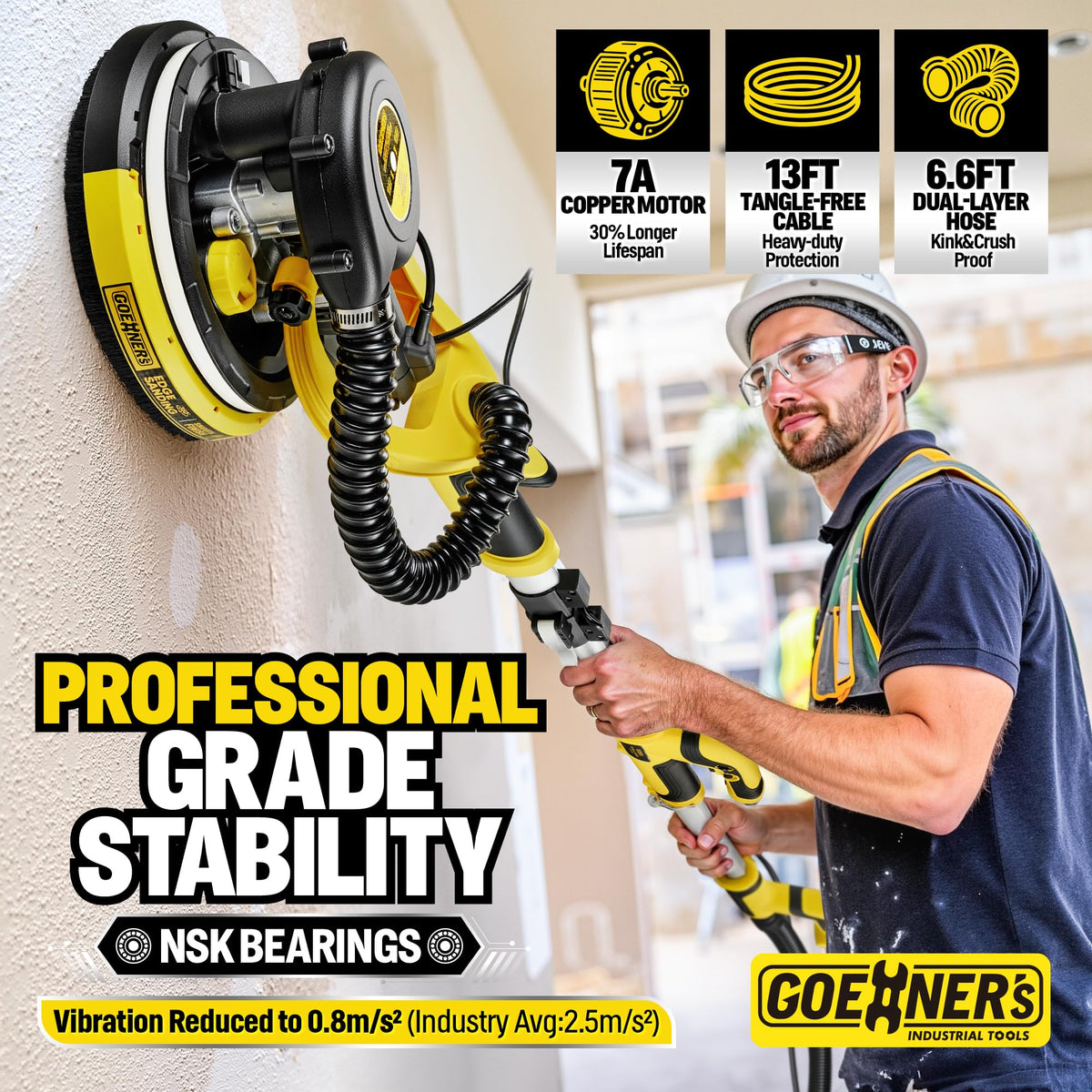 Electric Drywall Sander with Vacuum B132