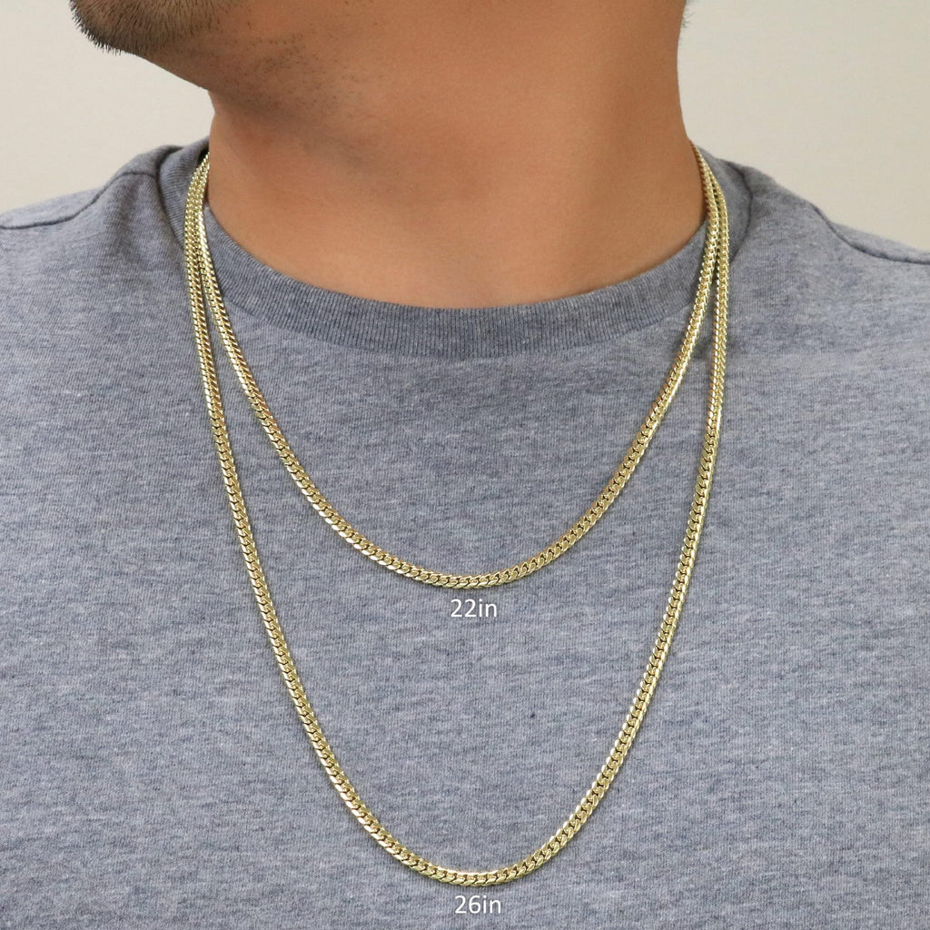 10K Yellow Gold Cuban Link Chain Necklace G645