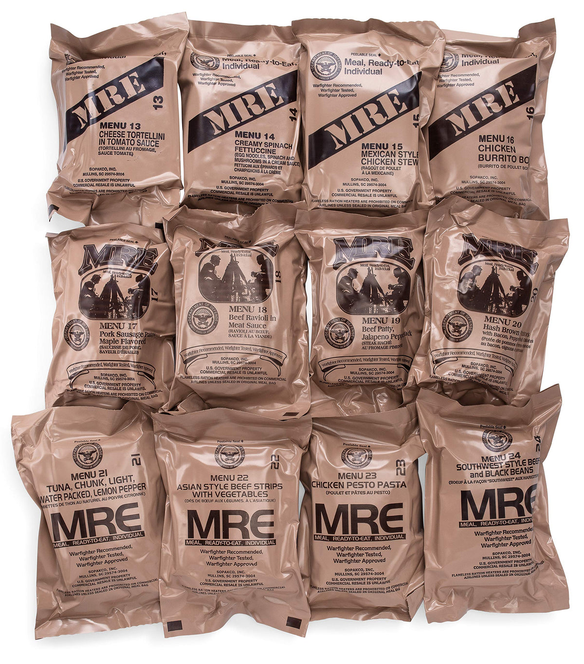 24ct MRE Meals Ready to Eat Y7670
