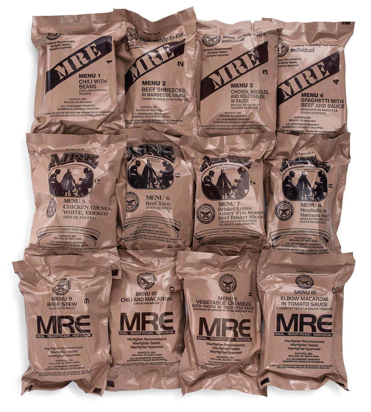 24ct MRE Meals Ready to Eat Y7670