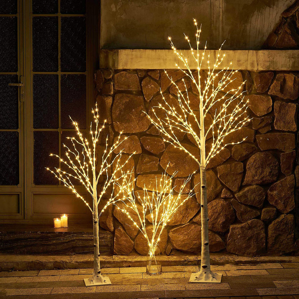 Lighted Birch Twig Tree with Fairy Lights 4FT 200 LED M27378